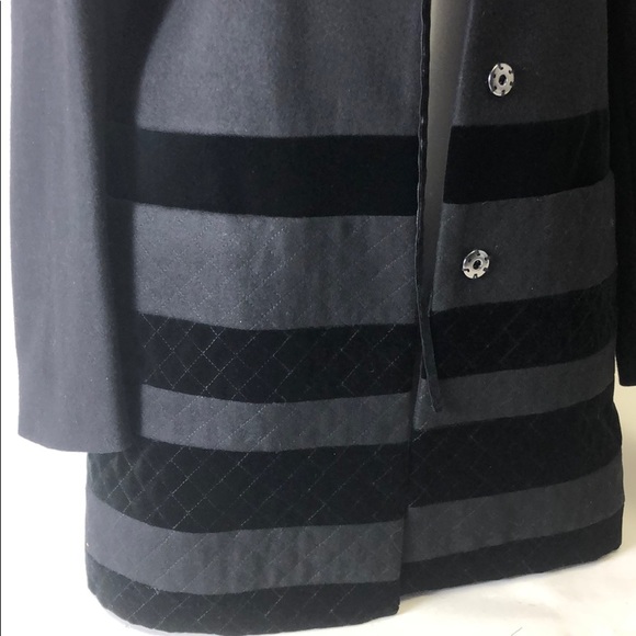 Antonio Melani Iluvia  Black Jacket Wool Fur New - Picture 5 of 7